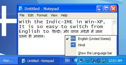 Multilingual typing with Windows-XP