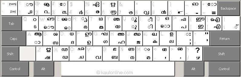ism malayalam inscript keyboard layout